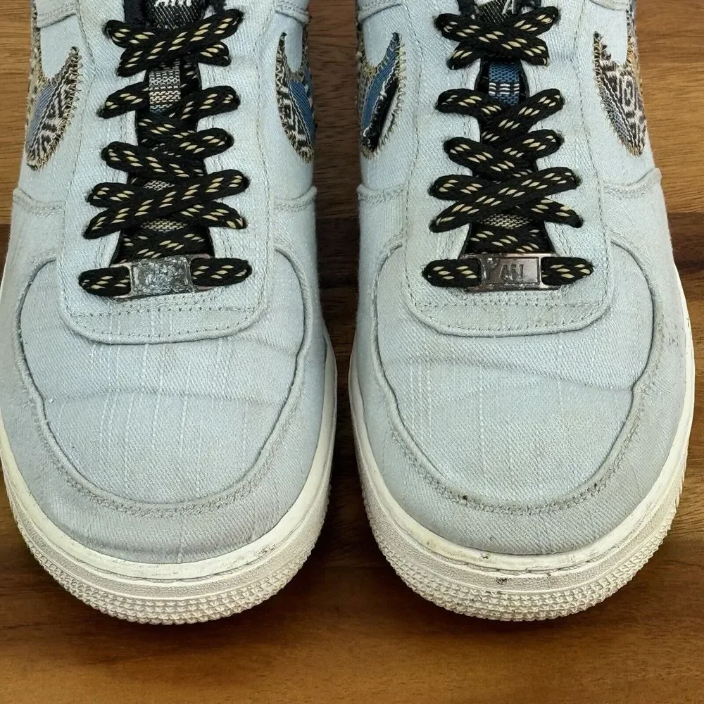 Mens Nike Air Force 1 Low '07 LV8 Light Armory Blue Sneakers Shoes Size 8.5 D‎
